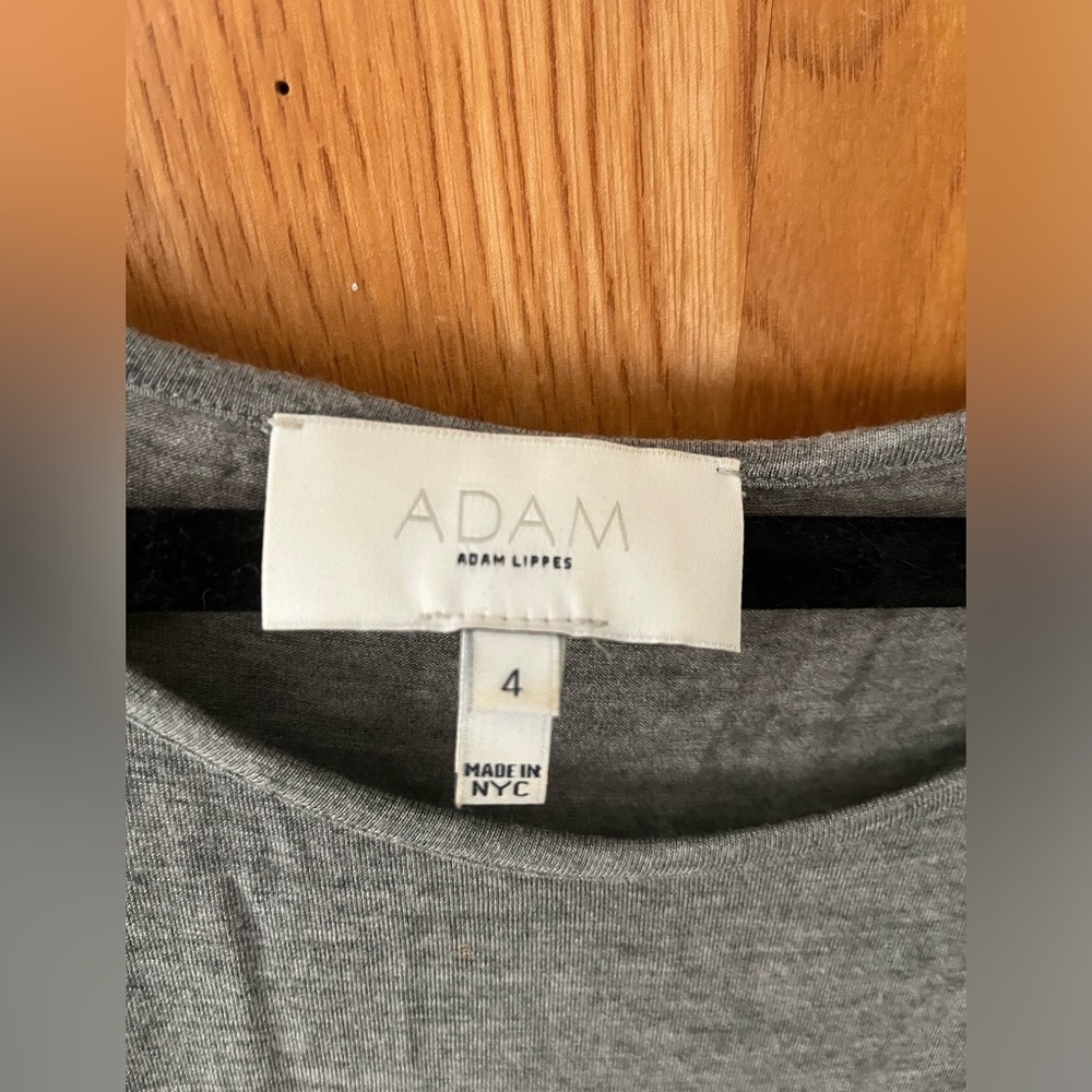 Adam Lippee round neck jersey banded tshirt dress 4 - Picture 5 of 9